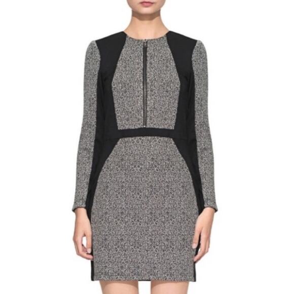 W118 Walter Baker Medium Mallory Dress Short Sheath Fitted Long Sleeve Medium - Picture 2 of 10